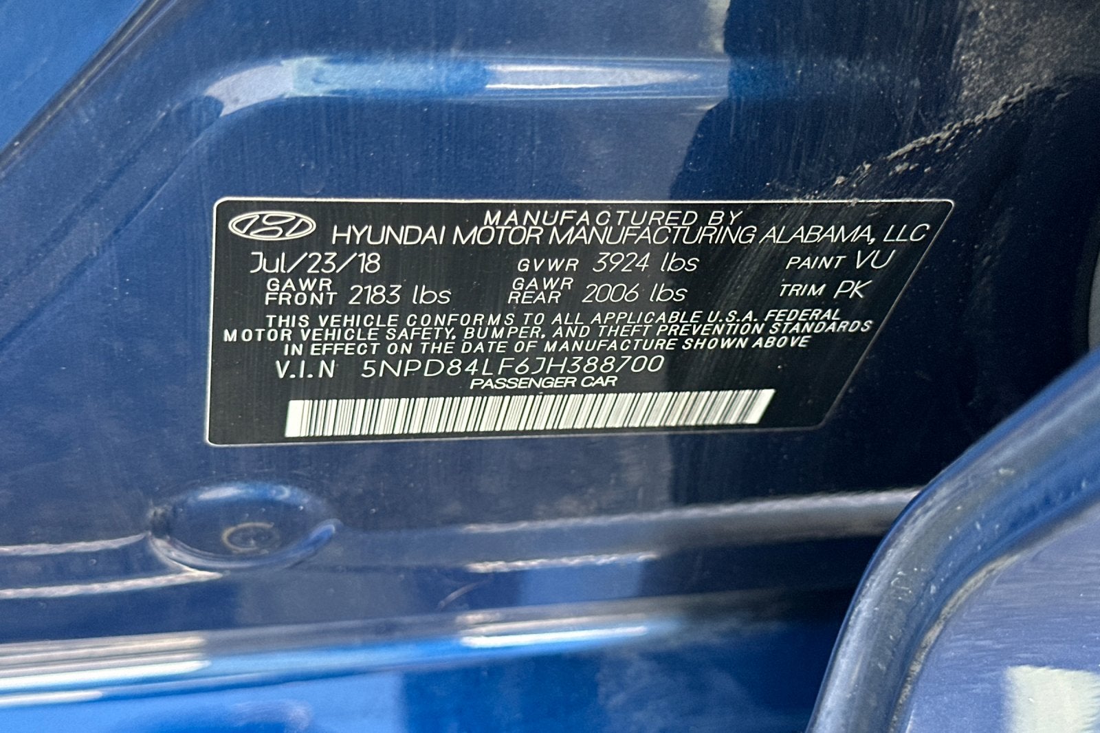 2018 Hyundai ELANTRA SEL