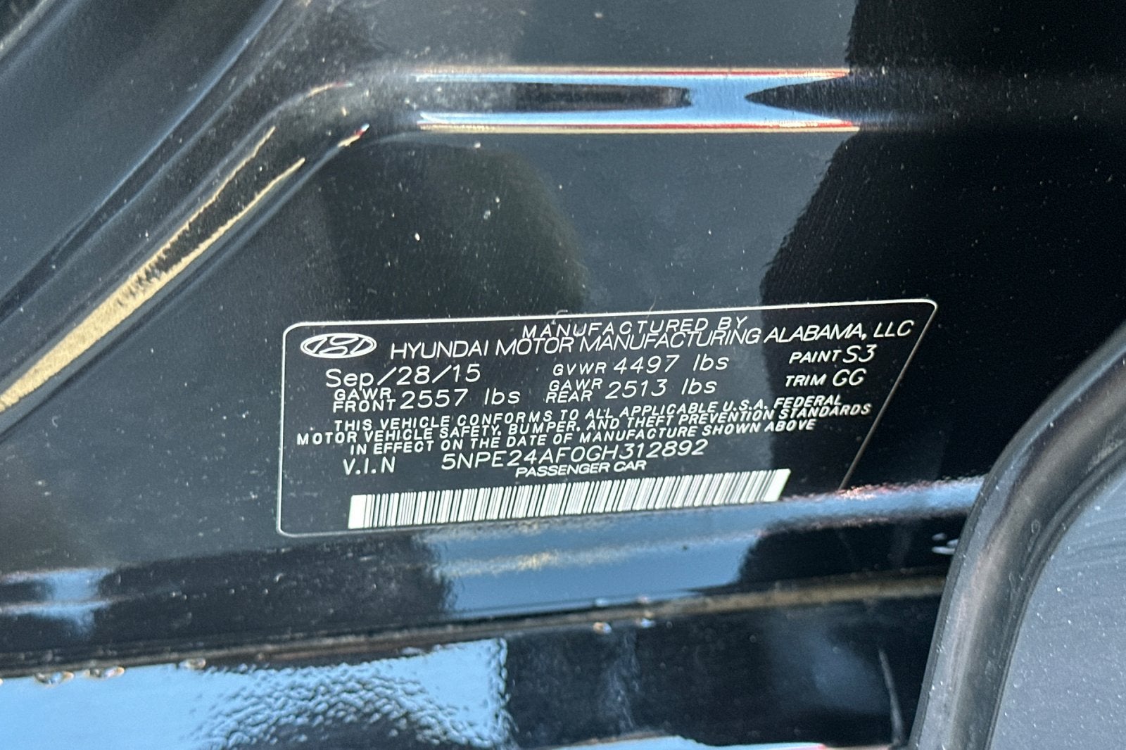 2016 Hyundai SONATA SE