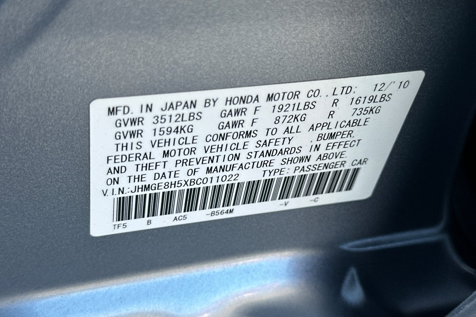 2011 Honda Fit Sport